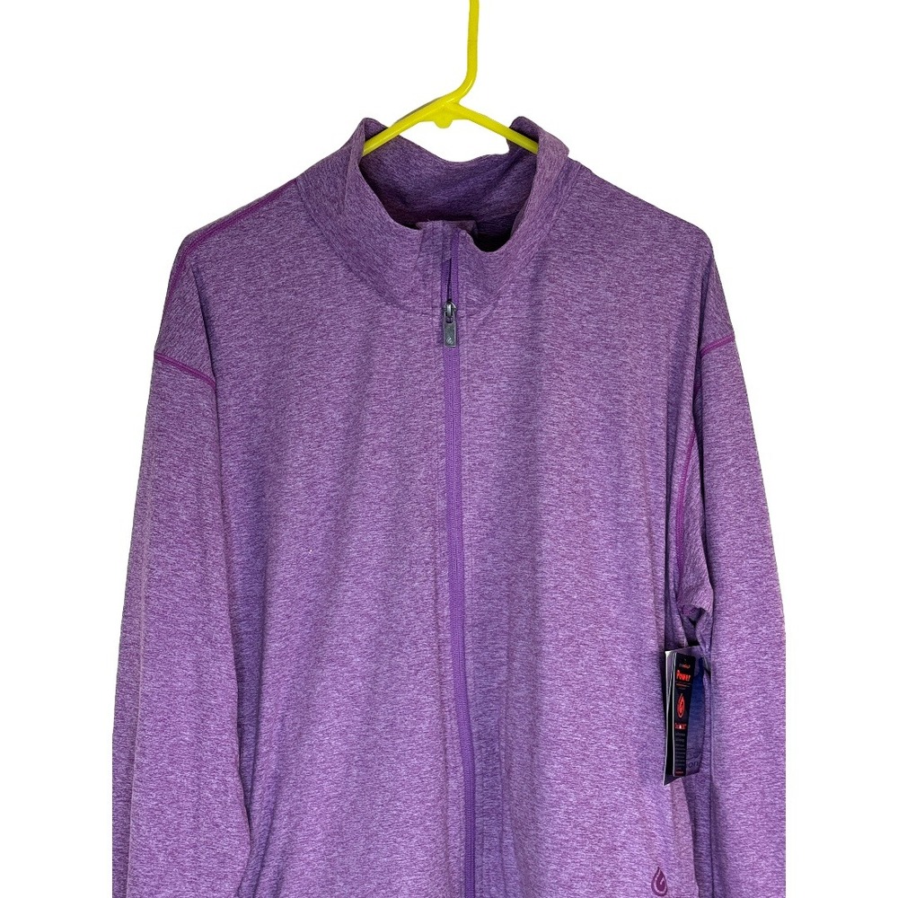 Gymwrap CloudKNIT Power Jacket Purple Heather Full Zip Plus Size 1X NWT - Picture 10 of 14